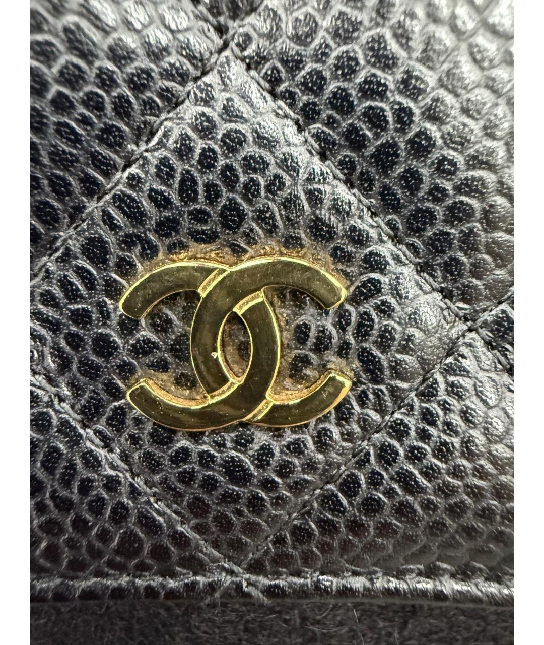 CHANEL Черная кожаная сумка через плечо, фото 4