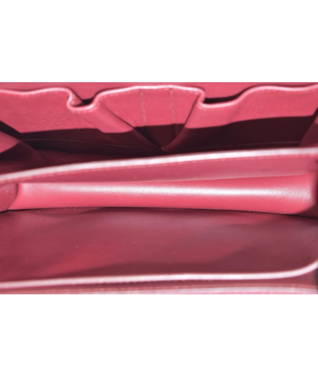 CELINE Бордовая кожаная сумка через плечо, фото 4