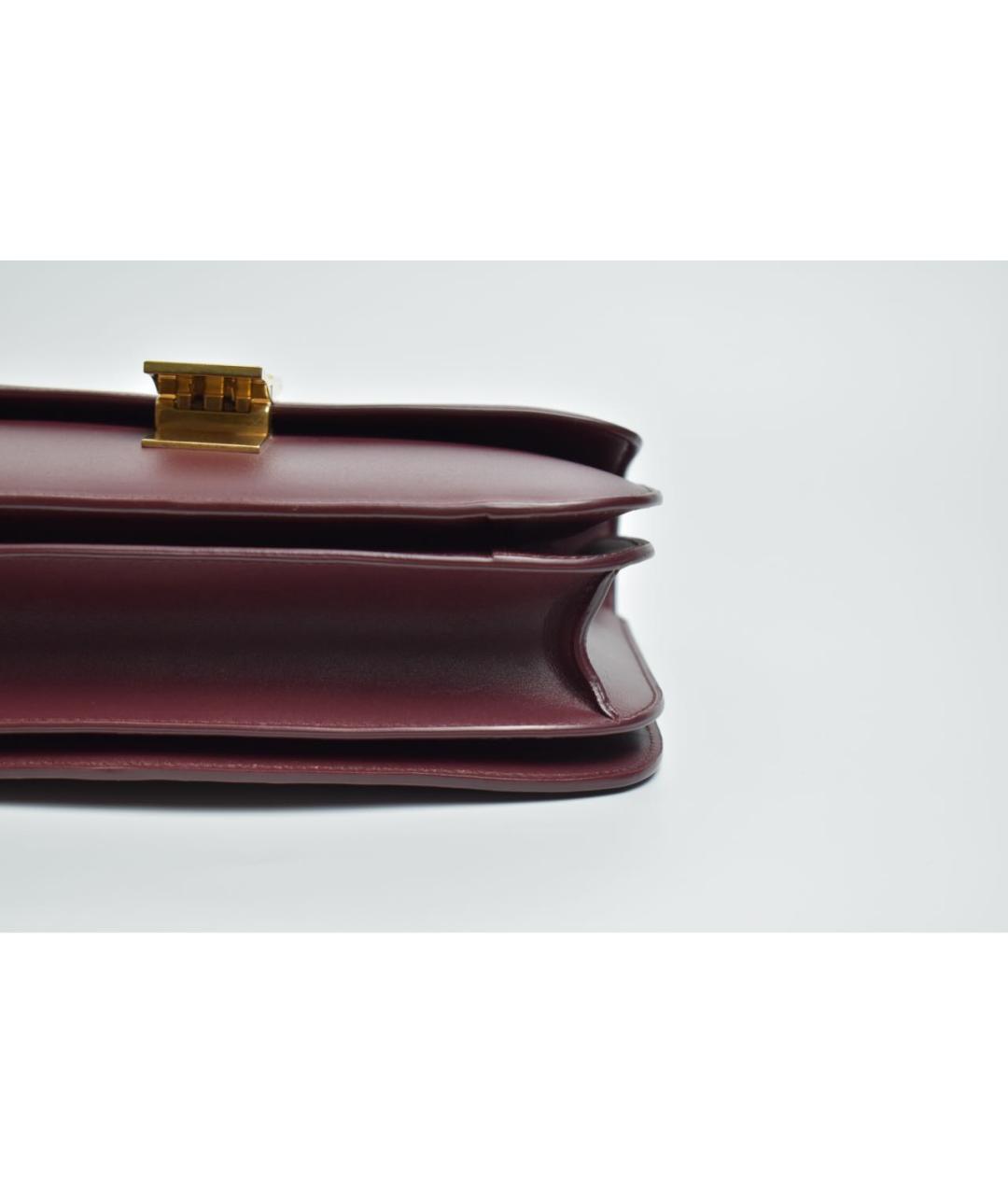 CELINE Бордовая кожаная сумка через плечо, фото 6