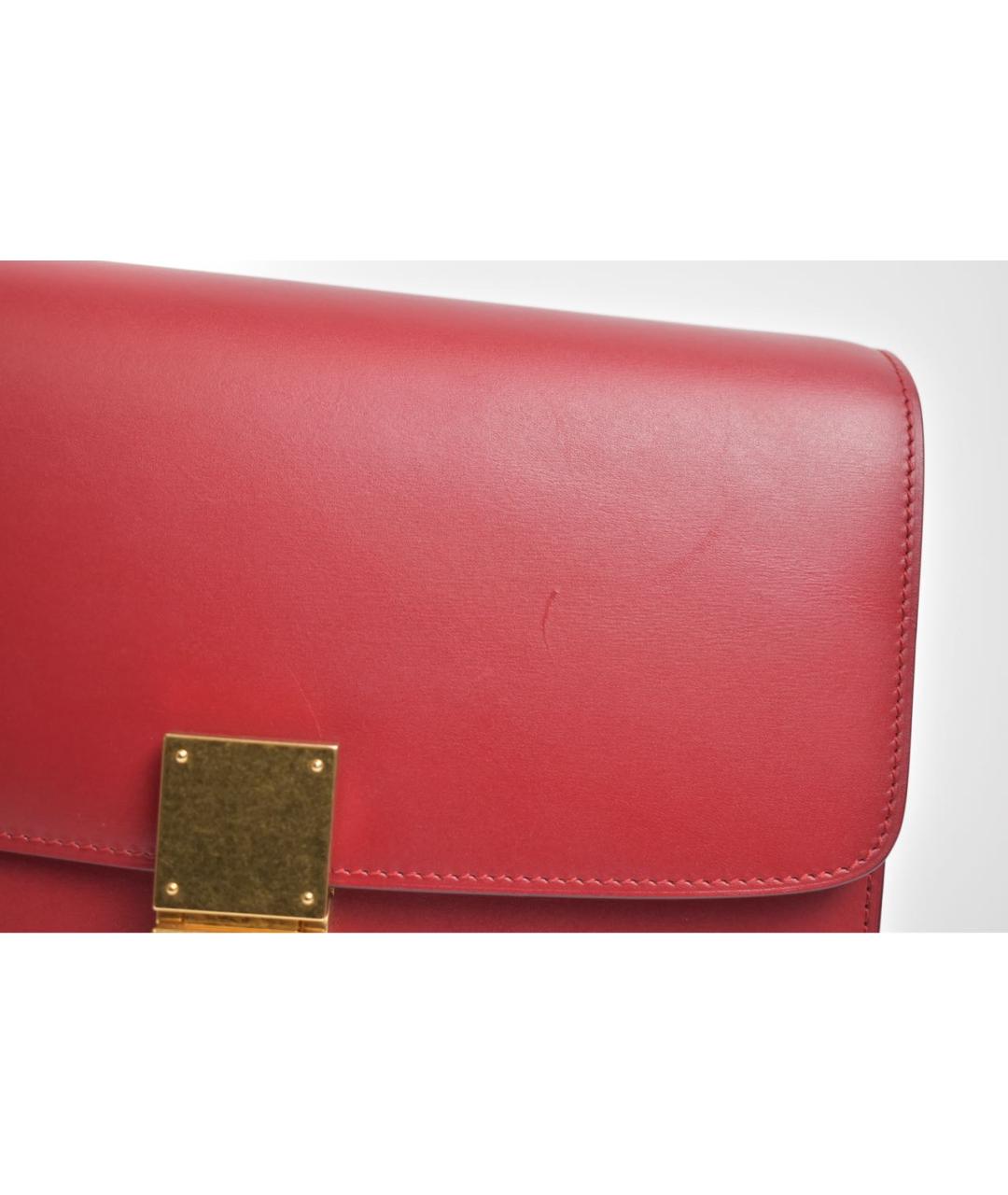 CELINE Красная кожаная сумка через плечо, фото 5