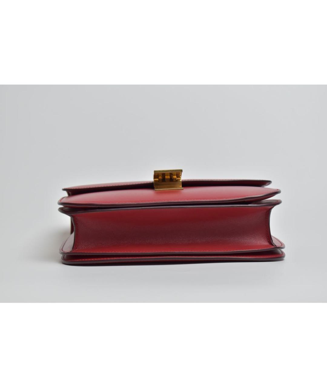 CELINE Красная кожаная сумка через плечо, фото 6