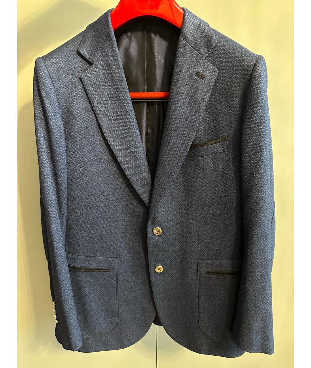 STEFANO RICCI Синий кашемировый пиджак, фото 9