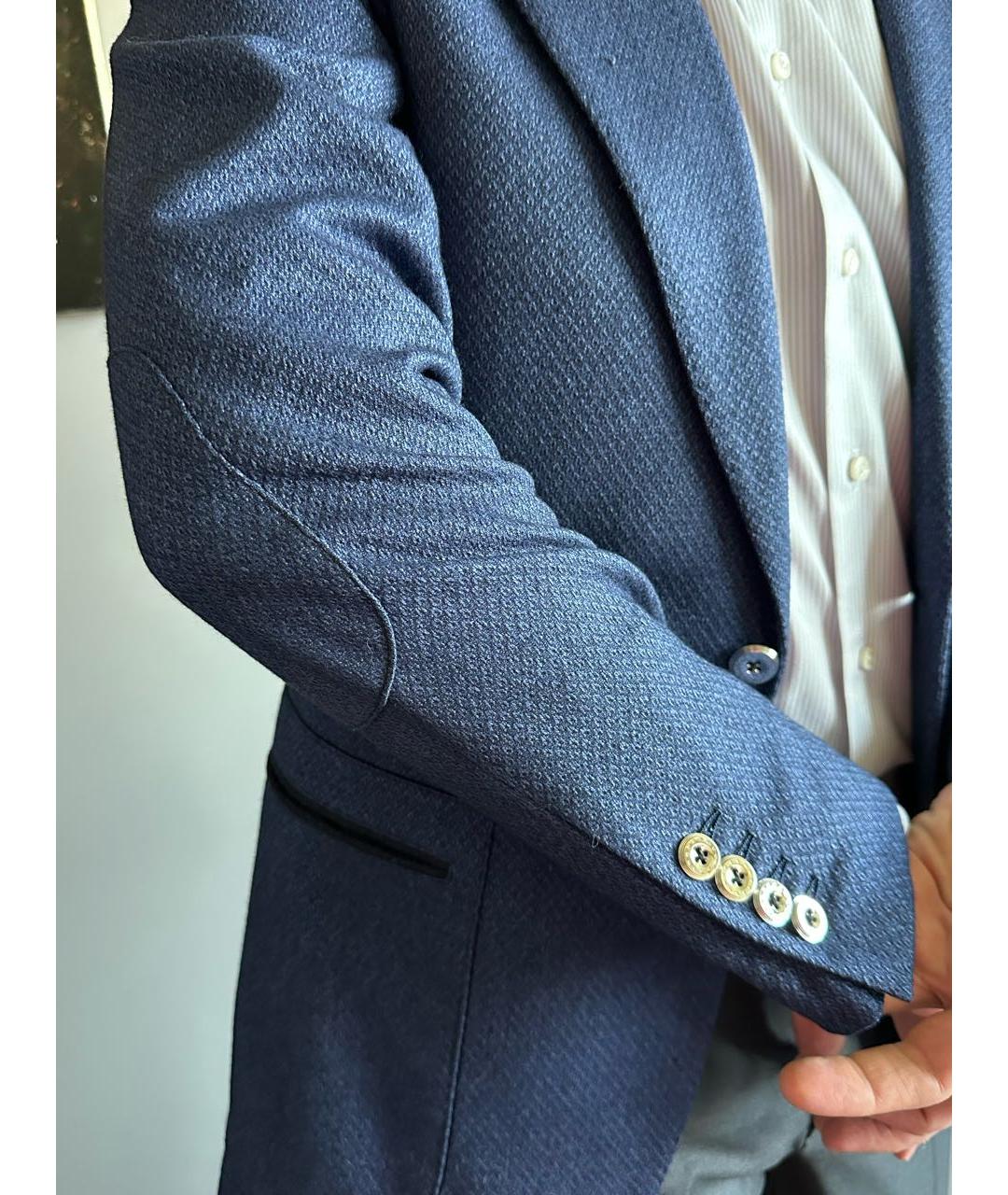 STEFANO RICCI Синий кашемировый пиджак, фото 6