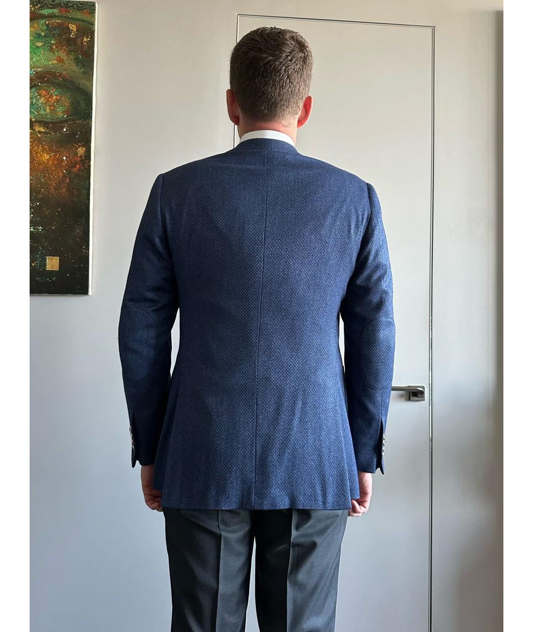 STEFANO RICCI Синий кашемировый пиджак, фото 2