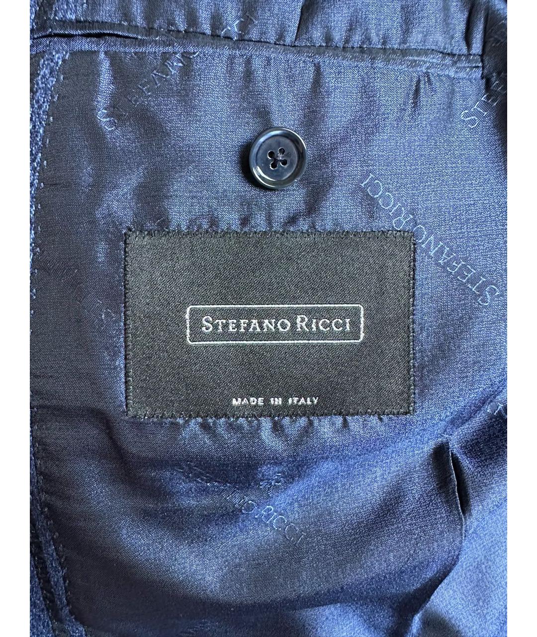 STEFANO RICCI Синий кашемировый пиджак, фото 8