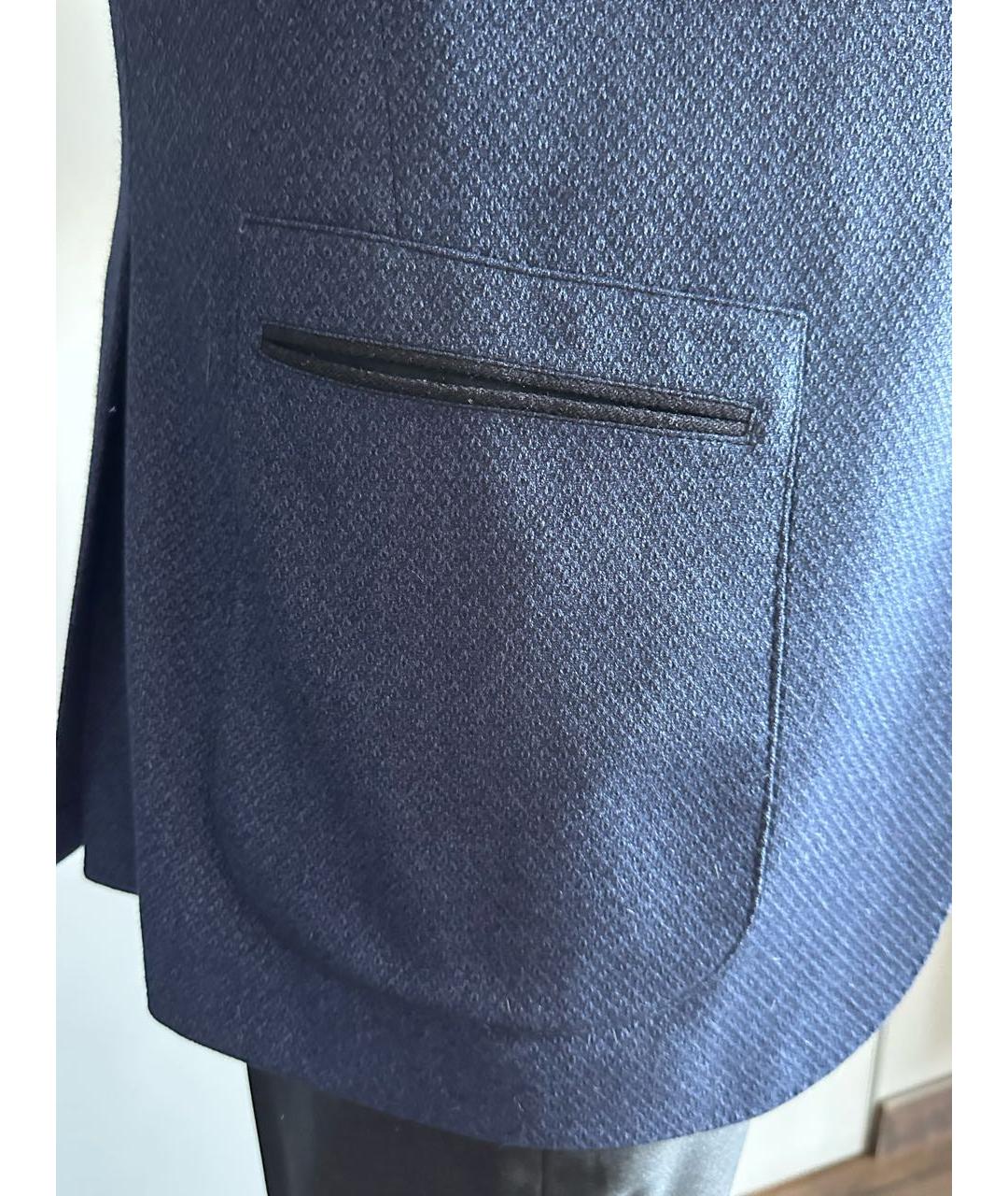 STEFANO RICCI Синий кашемировый пиджак, фото 7