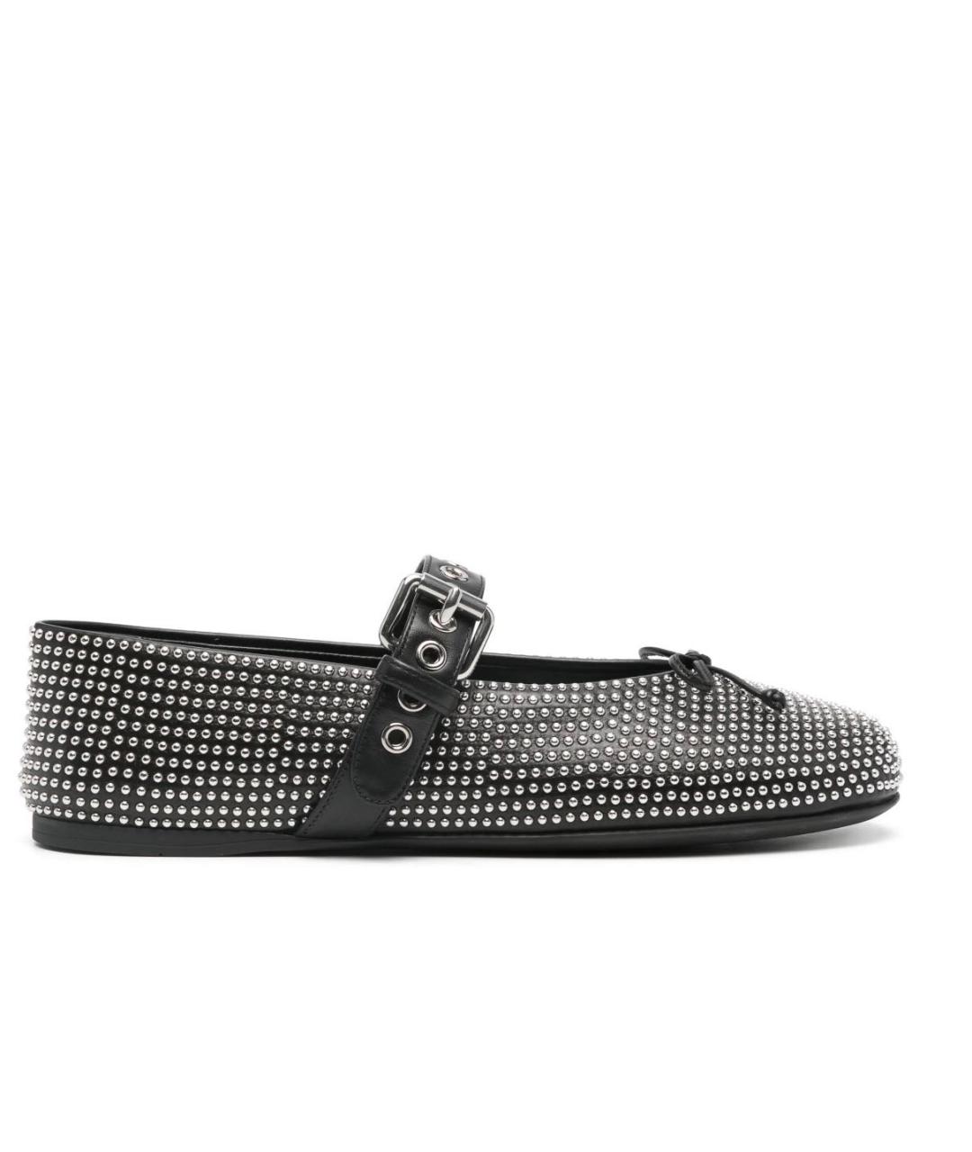 MIU MIU Черные кожаные балетки, фото 8