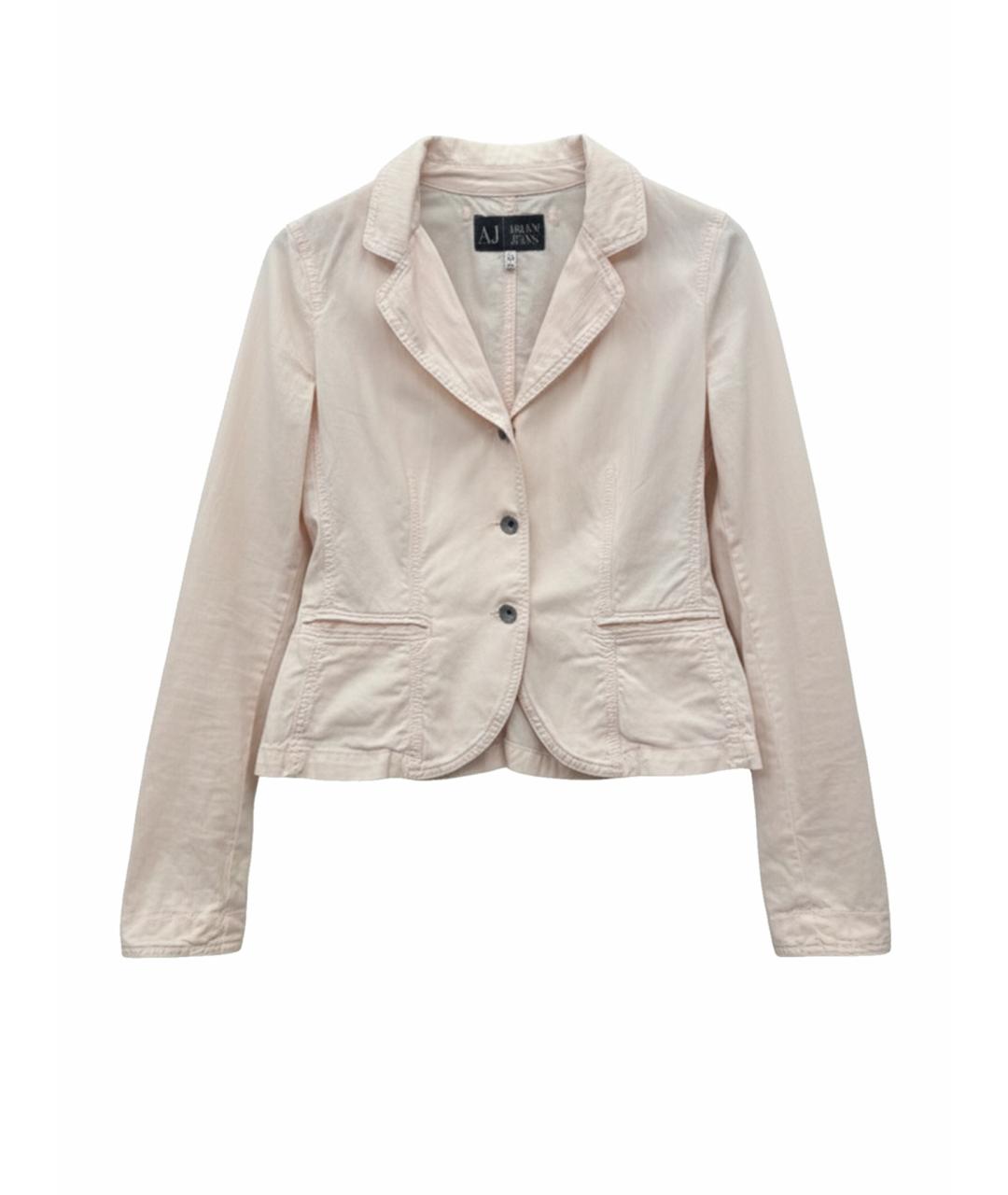 ARMANI JEANS Розовый хлопковый жакет/пиджак, фото 1