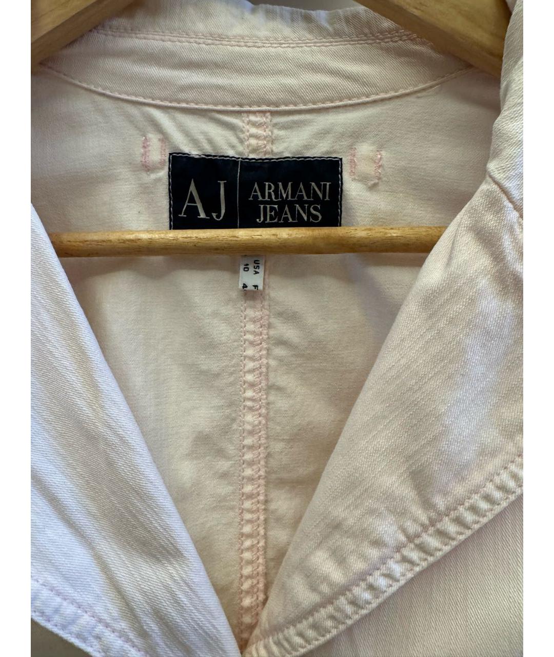 ARMANI JEANS Розовый хлопковый жакет/пиджак, фото 4