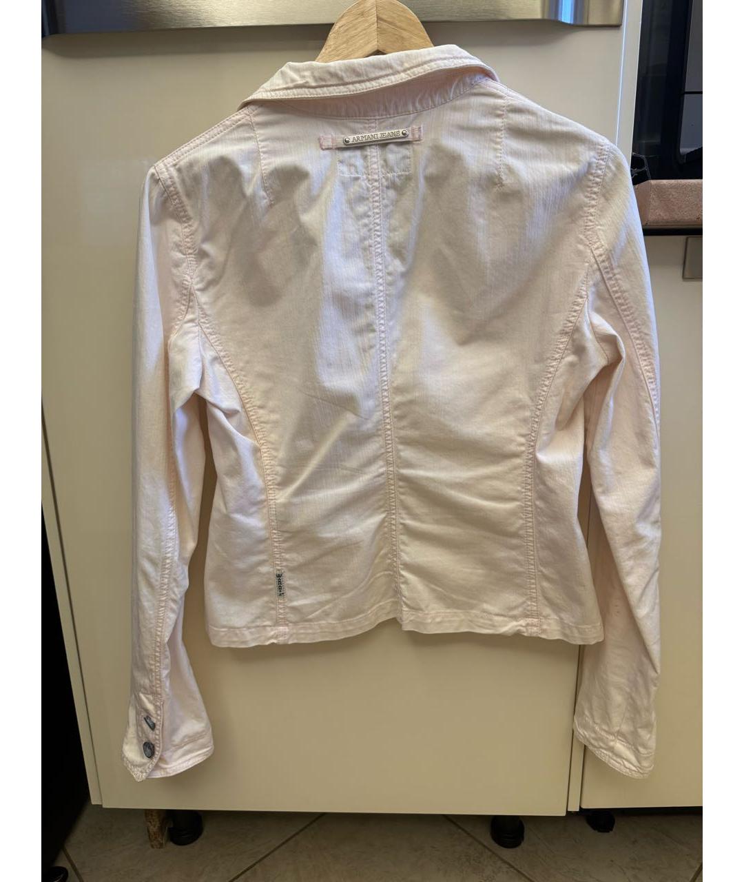 ARMANI JEANS Розовый хлопковый жакет/пиджак, фото 2