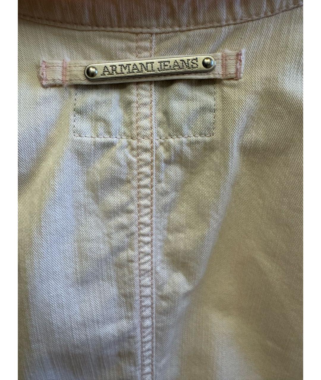 ARMANI JEANS Розовый хлопковый жакет/пиджак, фото 3