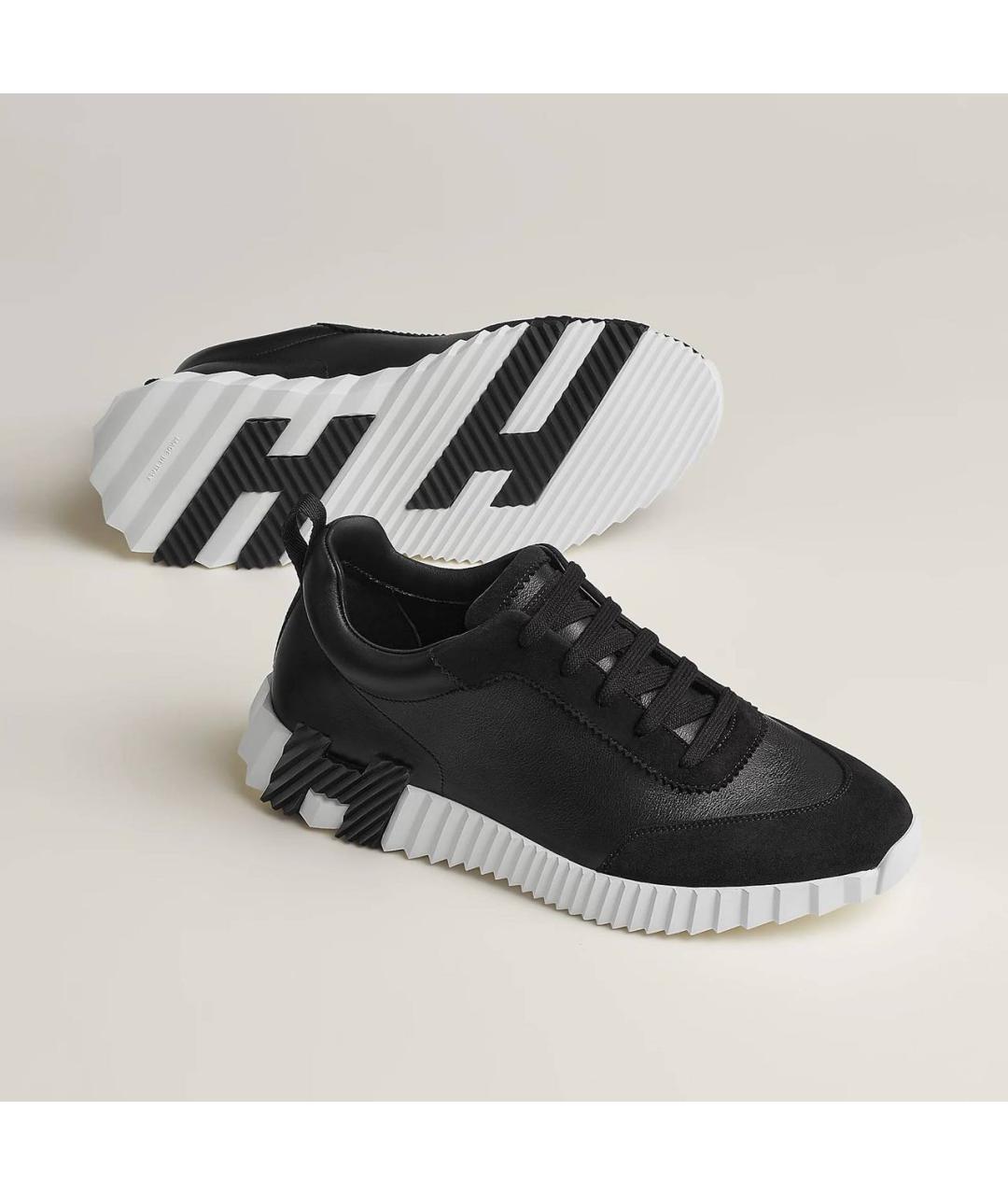 HERMES Черные низкие кроссовки / кеды, фото 2