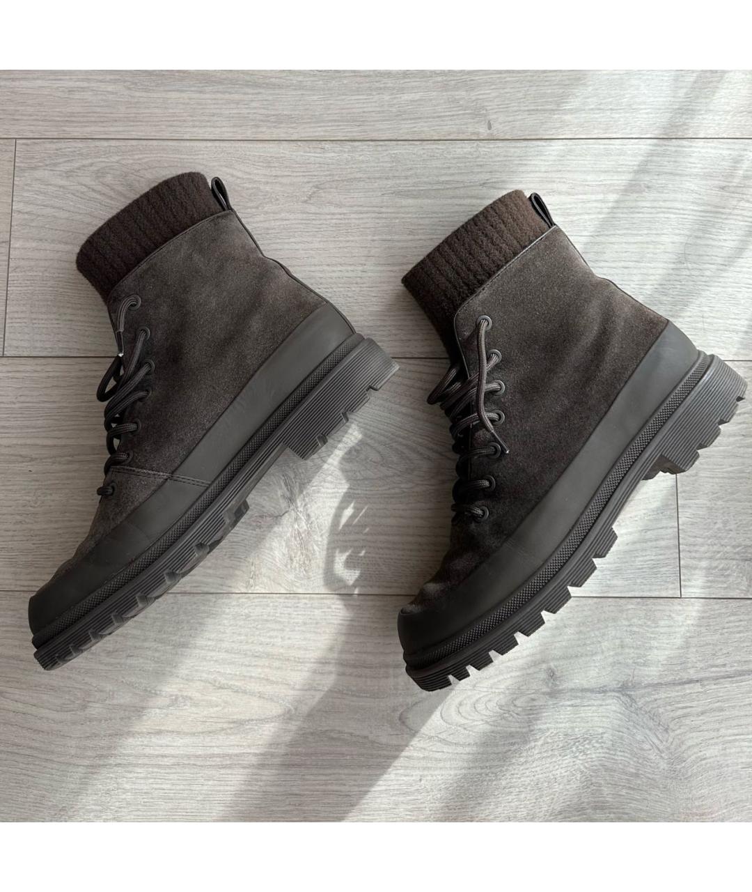 12 STOREEZ Коричневые замшевые ботинки, фото 6