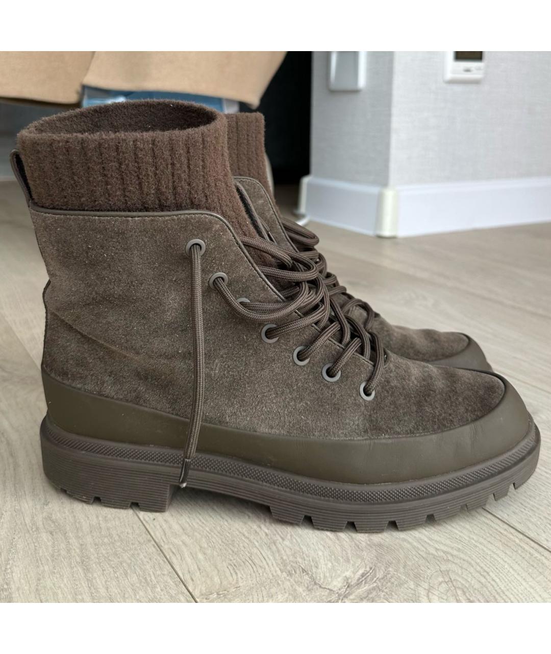 12 STOREEZ Коричневые замшевые ботинки, фото 7