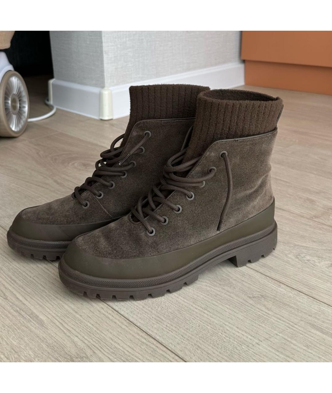 12 STOREEZ Коричневые замшевые ботинки, фото 5