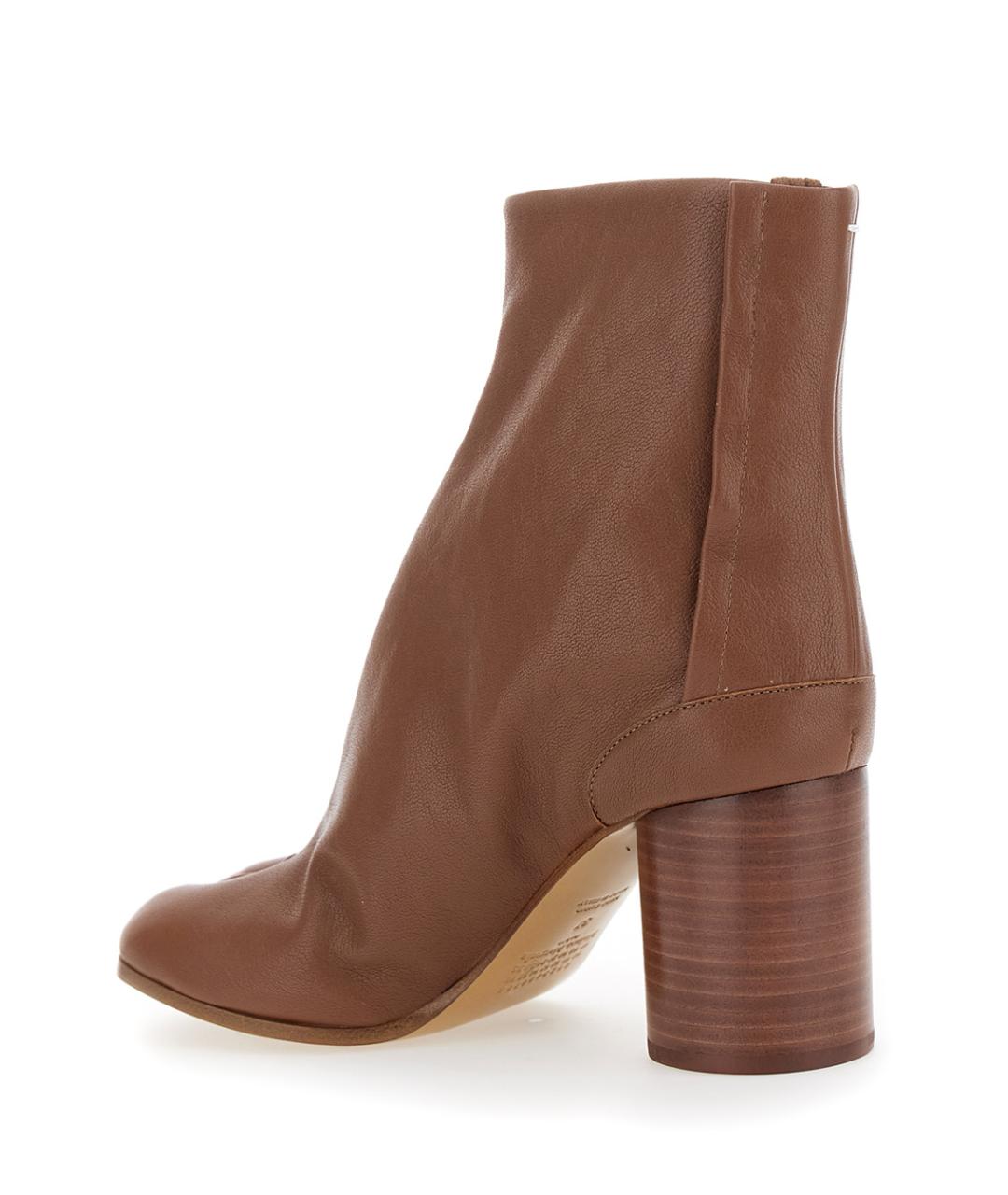 MAISON MARGIELA Коричневые кожаные ботильоны, фото 3