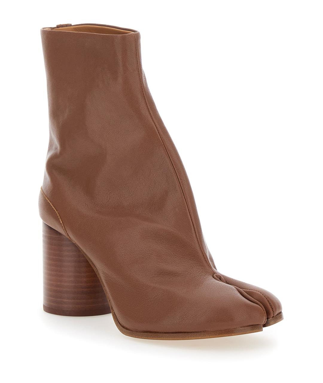 MAISON MARGIELA Коричневые кожаные ботильоны, фото 2