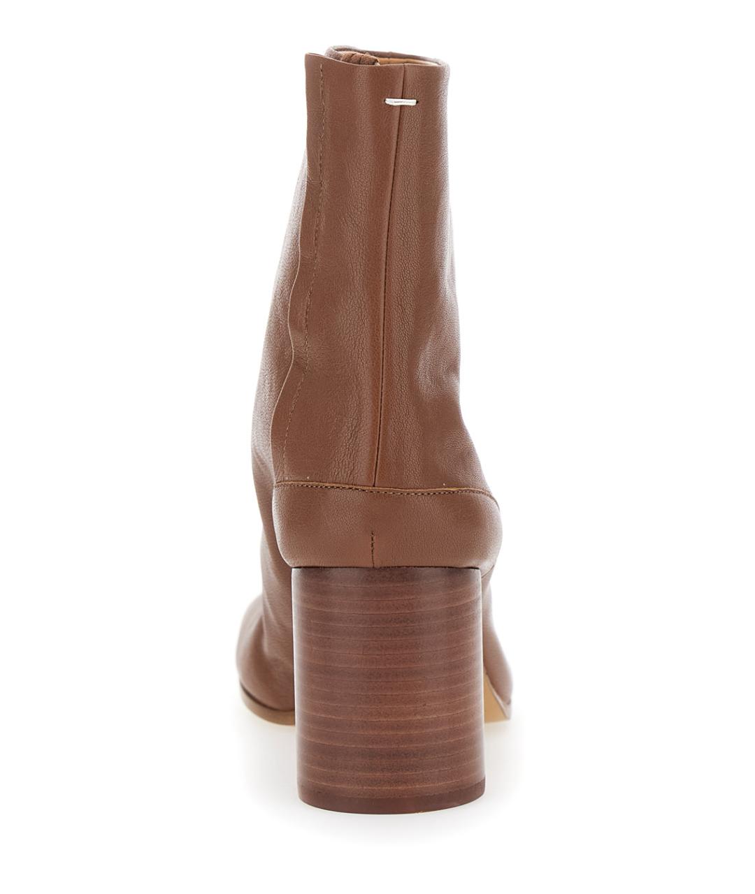 MAISON MARGIELA Коричневые кожаные ботильоны, фото 4