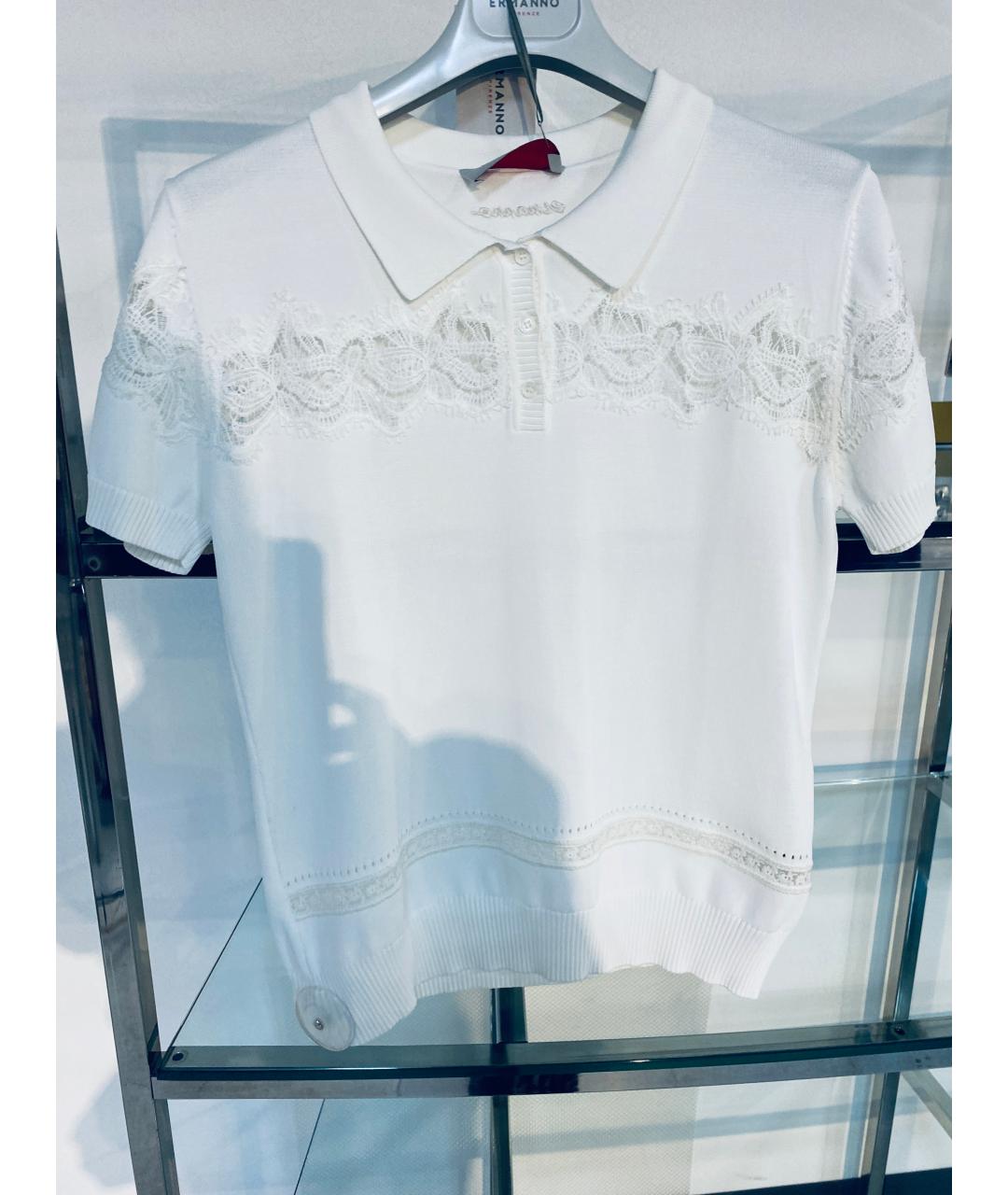 ERMANNO FIRENZE Белая вискозная блузы, фото 6