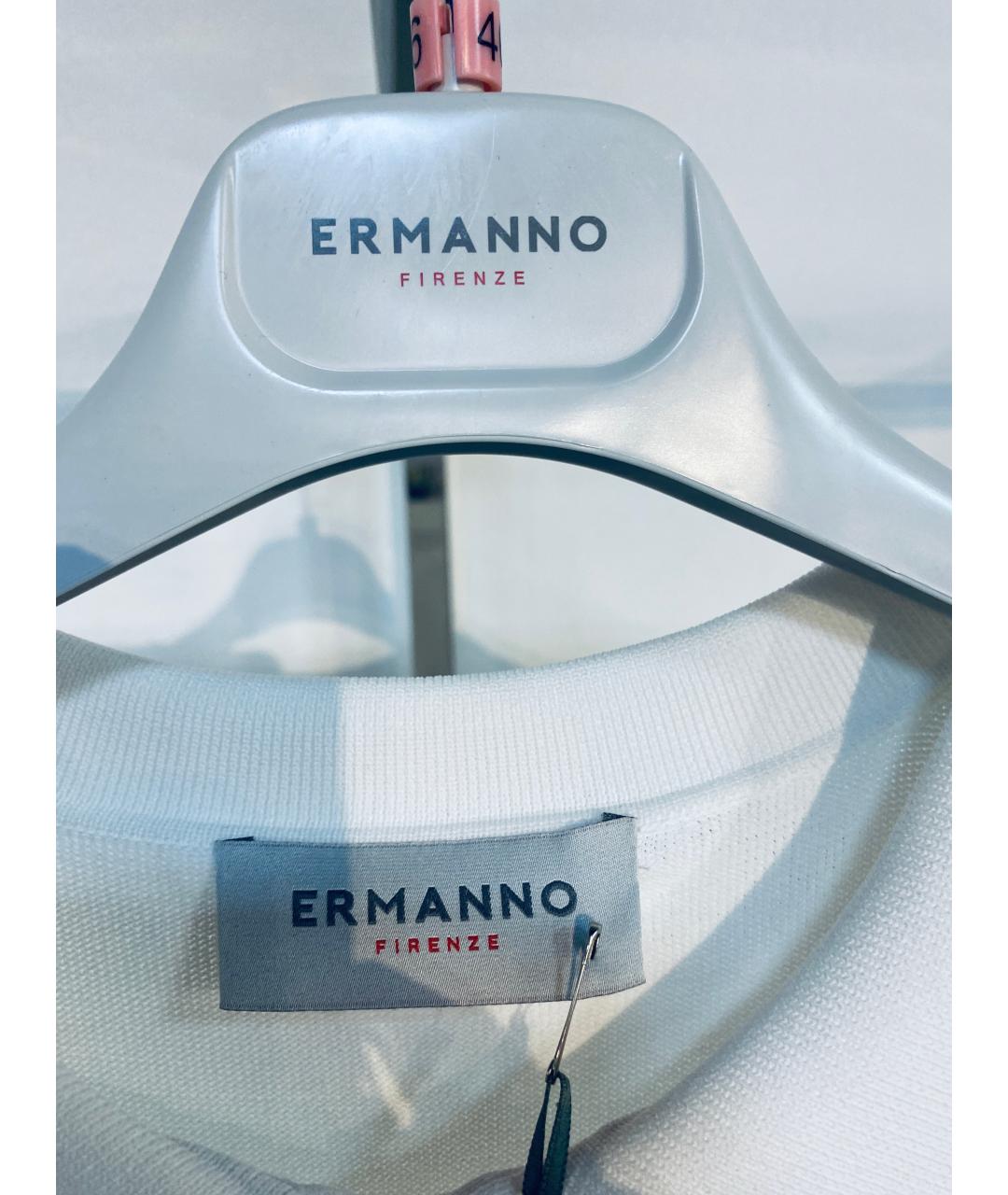 ERMANNO FIRENZE Белая вискозная блузы, фото 3