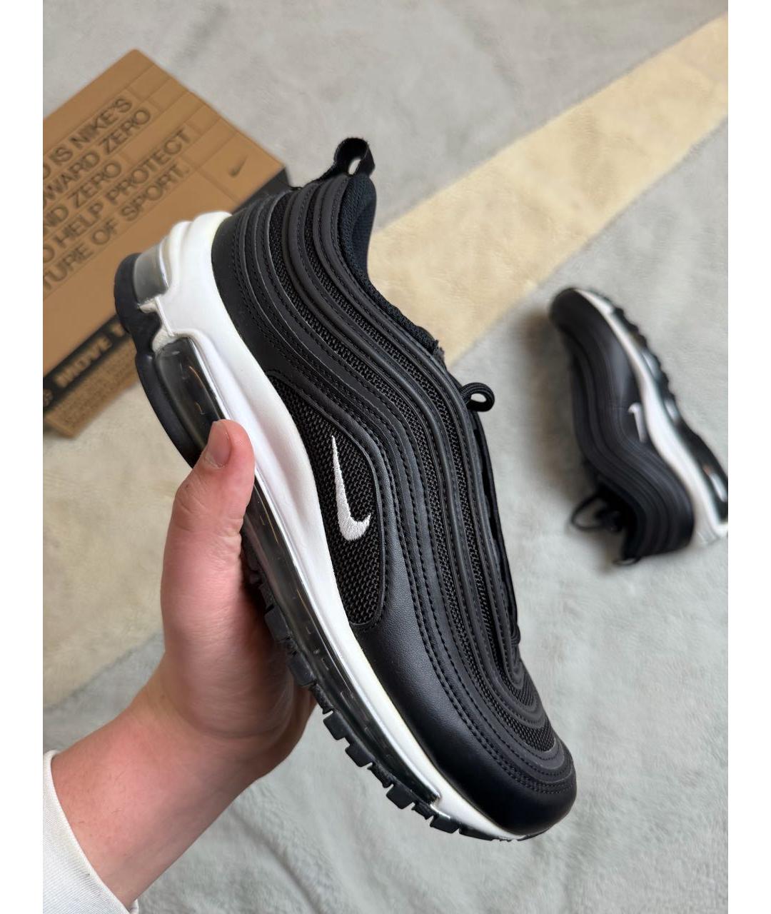 NIKE Черные текстильные низкие кроссовки / кеды, фото 5