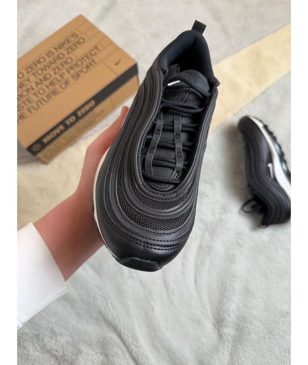 NIKE Черные текстильные низкие кроссовки / кеды, фото 7