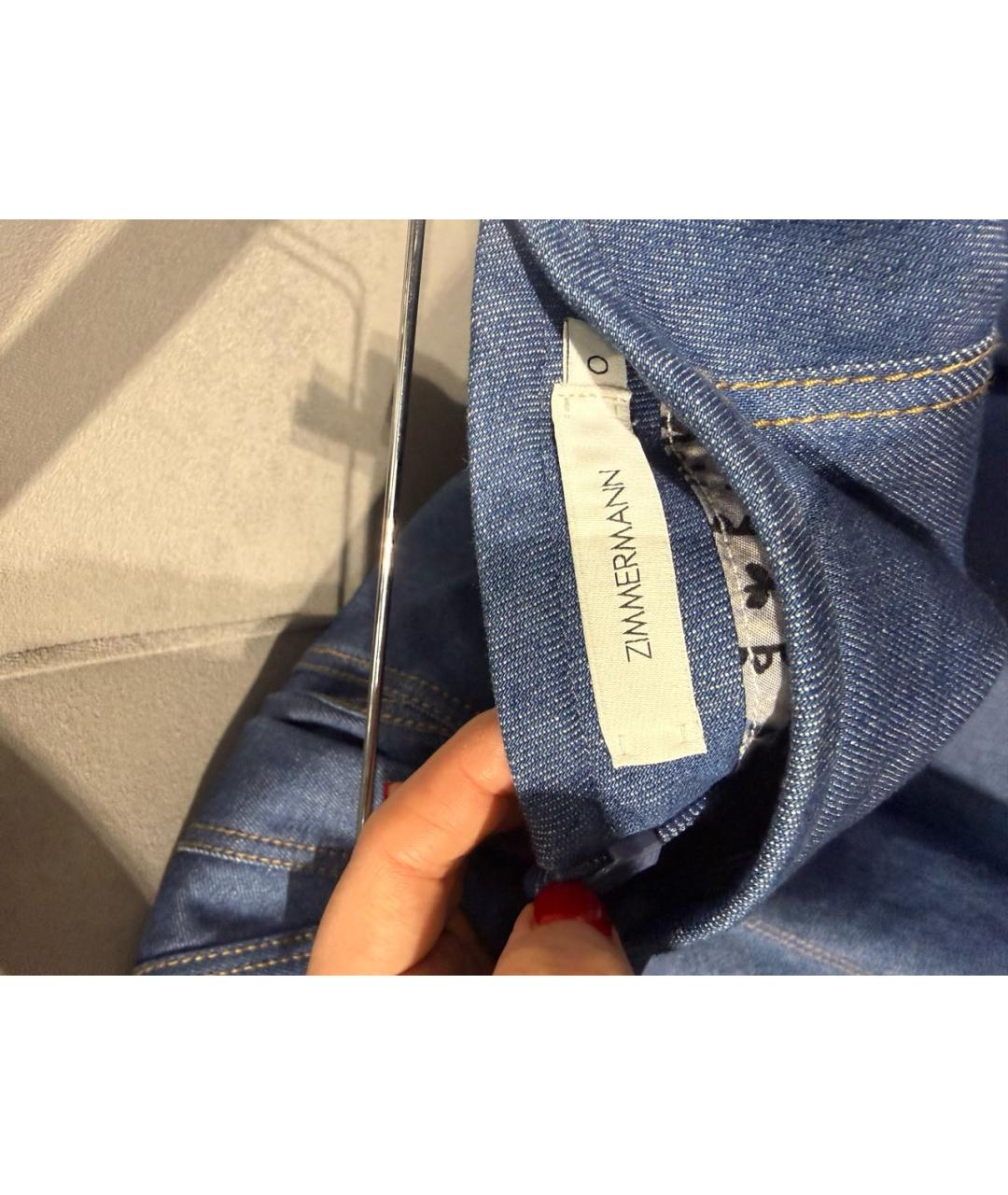 ZIMMERMANN Темно-синий хлопковый костюм с юбками, фото 3