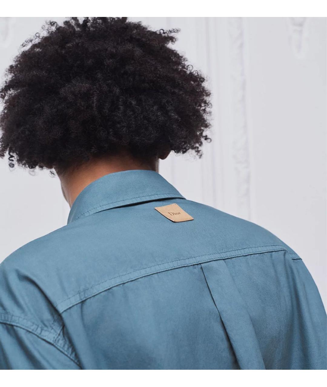 CHRISTIAN DIOR Темно-синяя хлопковая кэжуал рубашка, фото 3