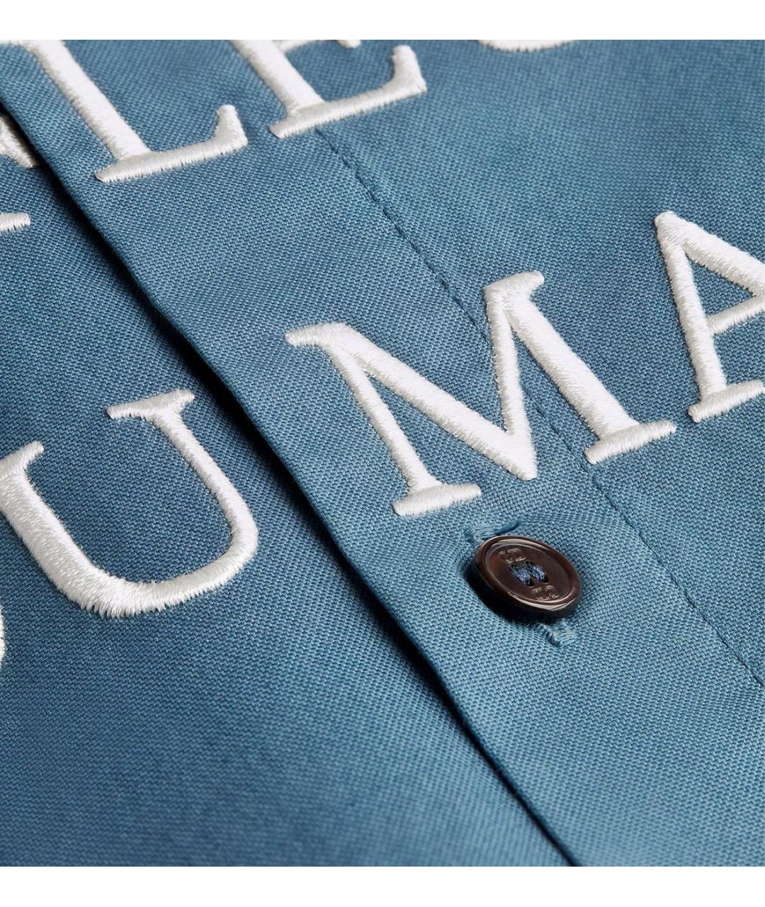 CHRISTIAN DIOR Темно-синяя хлопковая кэжуал рубашка, фото 4