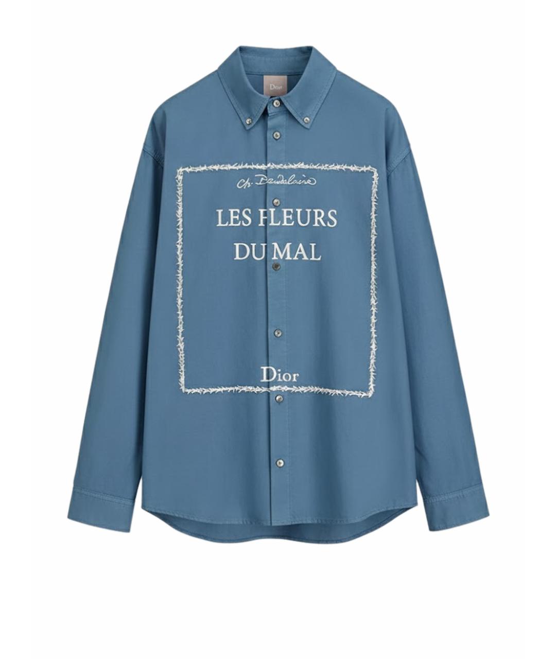 CHRISTIAN DIOR Темно-синяя хлопковая кэжуал рубашка, фото 1