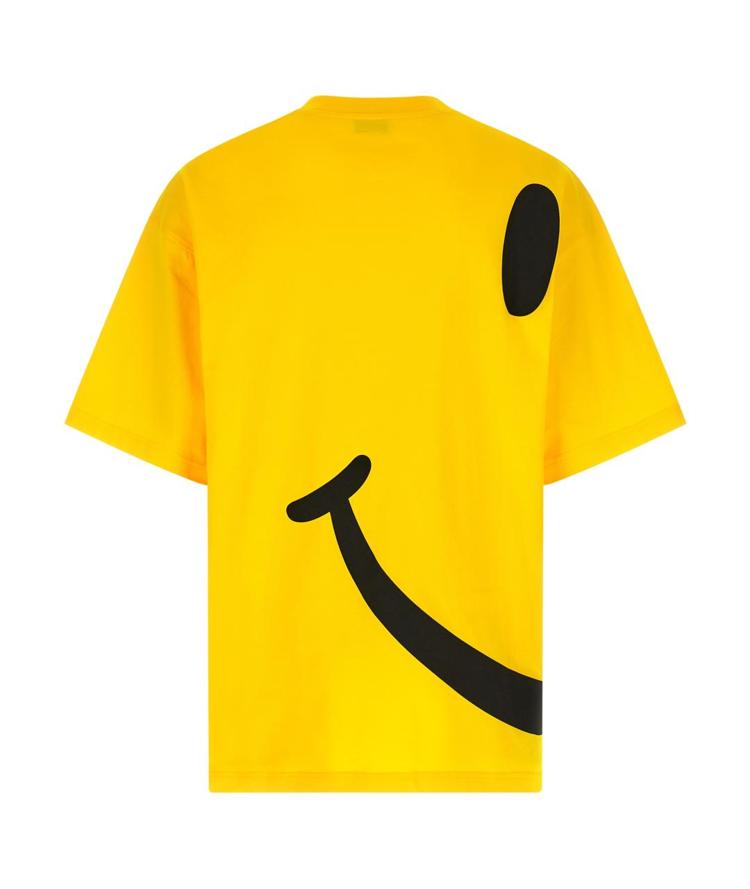 MOSCHINO Желтая хлопковая футболка, фото 2