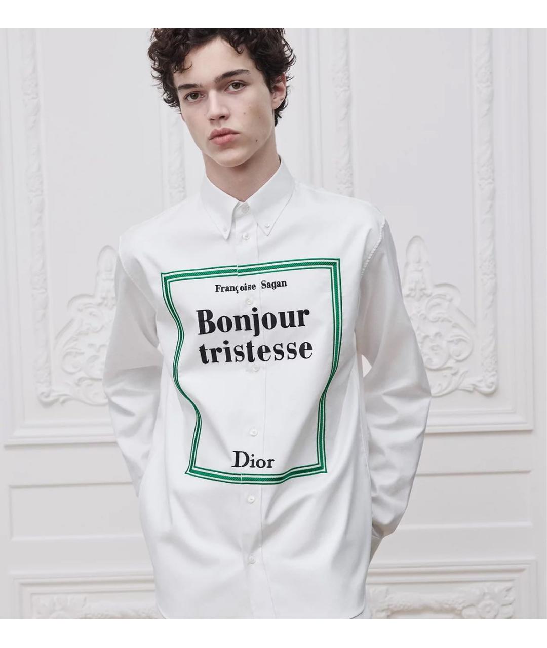 CHRISTIAN DIOR Белая хлопковая кэжуал рубашка, фото 2