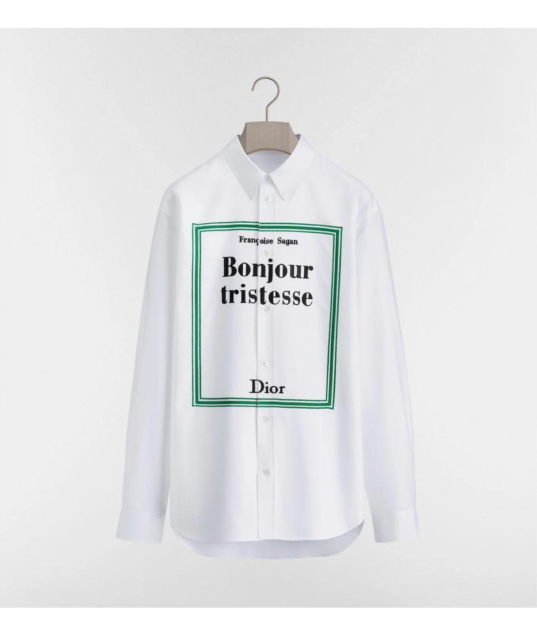 CHRISTIAN DIOR Белая хлопковая кэжуал рубашка, фото 5