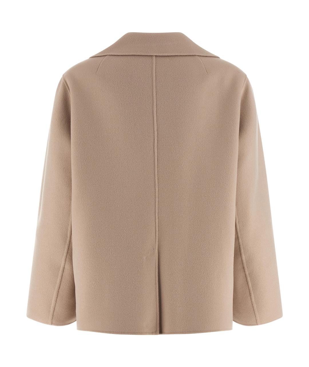 'S MAX MARA Бежевое шерстяное пальто, фото 2