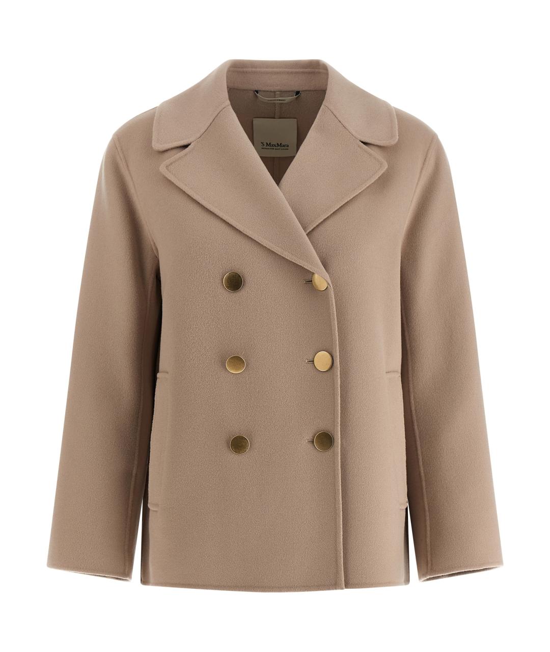 'S MAX MARA Бежевое шерстяное пальто, фото 1