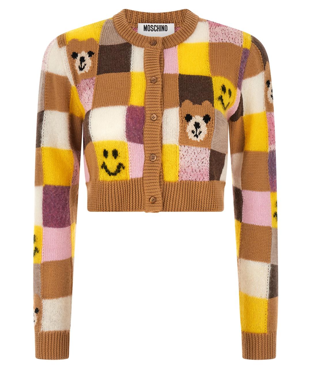 MOSCHINO Мульти шерстяной кардиган, фото 1