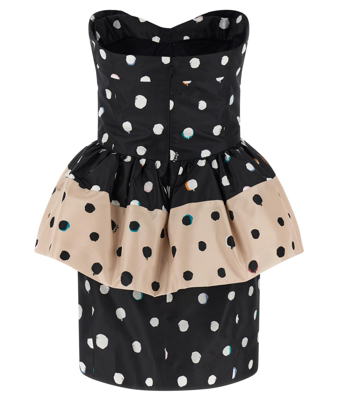 FENDI Черное шелковое коктейльное платье, фото 2