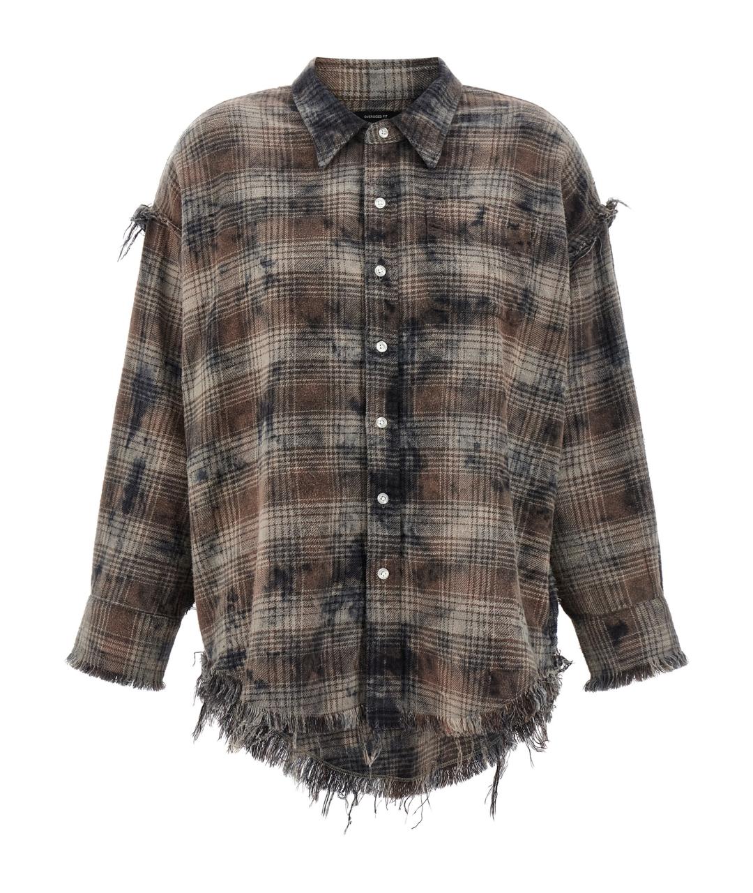 R13 Коричневая хлопковая рубашка, фото 1