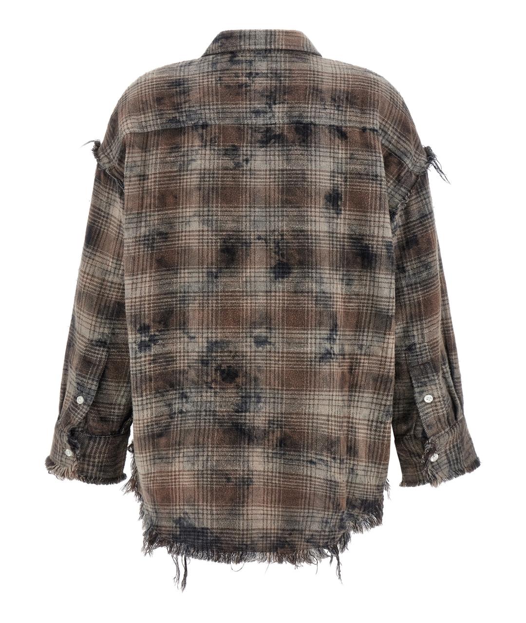 R13 Коричневая хлопковая рубашка, фото 2