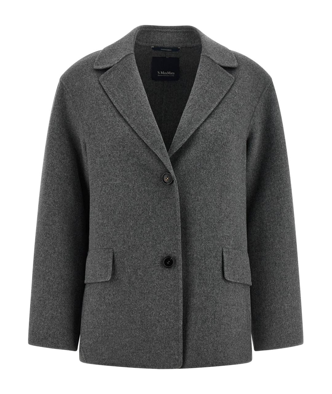 'S MAX MARA Серый шерстяной жакет/пиджак, фото 1