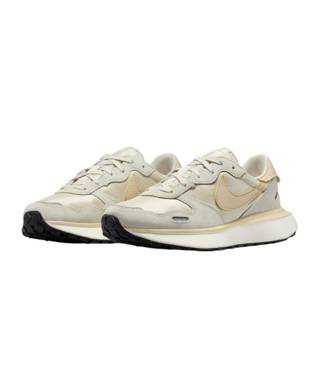 NIKE Бежевые текстильные кроссовки, фото 2