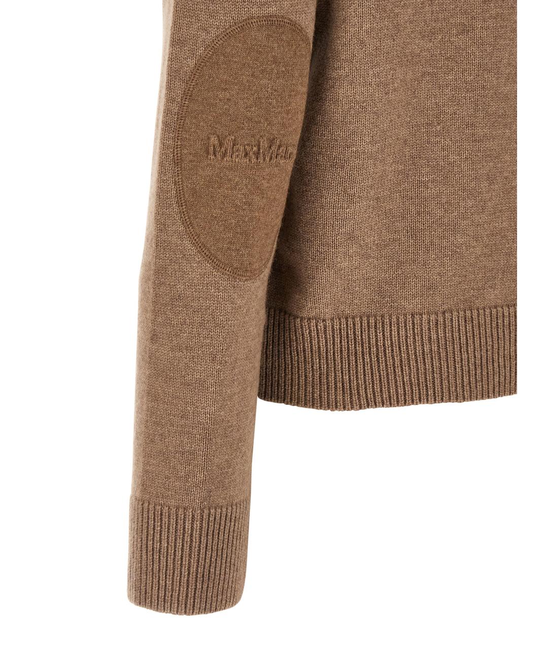 'S MAX MARA Коричневый шерстяной джемпер / свитер, фото 4