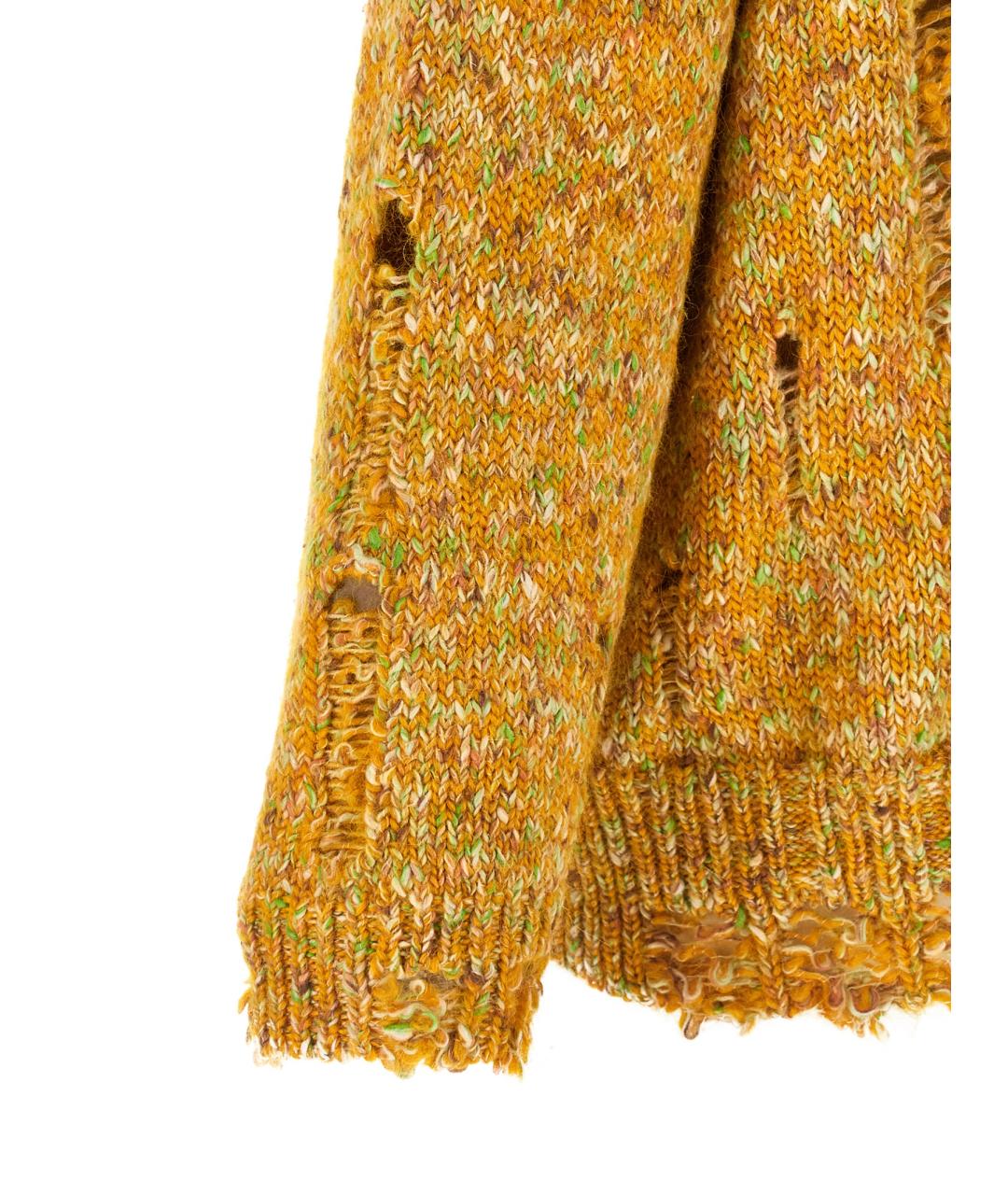 R13 Желтый шерстяной кардиган, фото 4