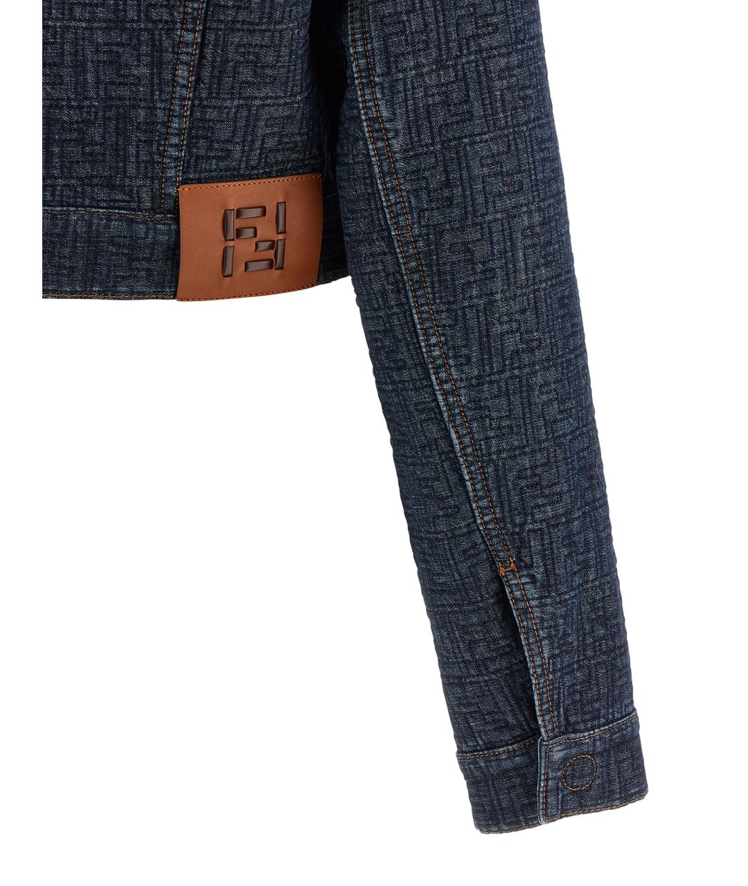 FENDI Синяя хлопковая куртка, фото 4