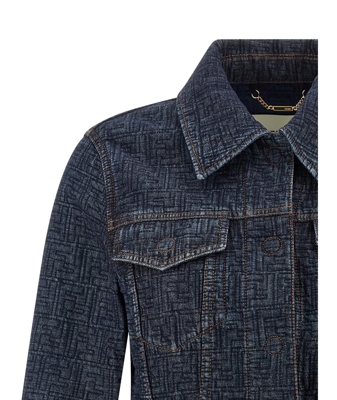 FENDI Синяя хлопковая куртка, фото 3