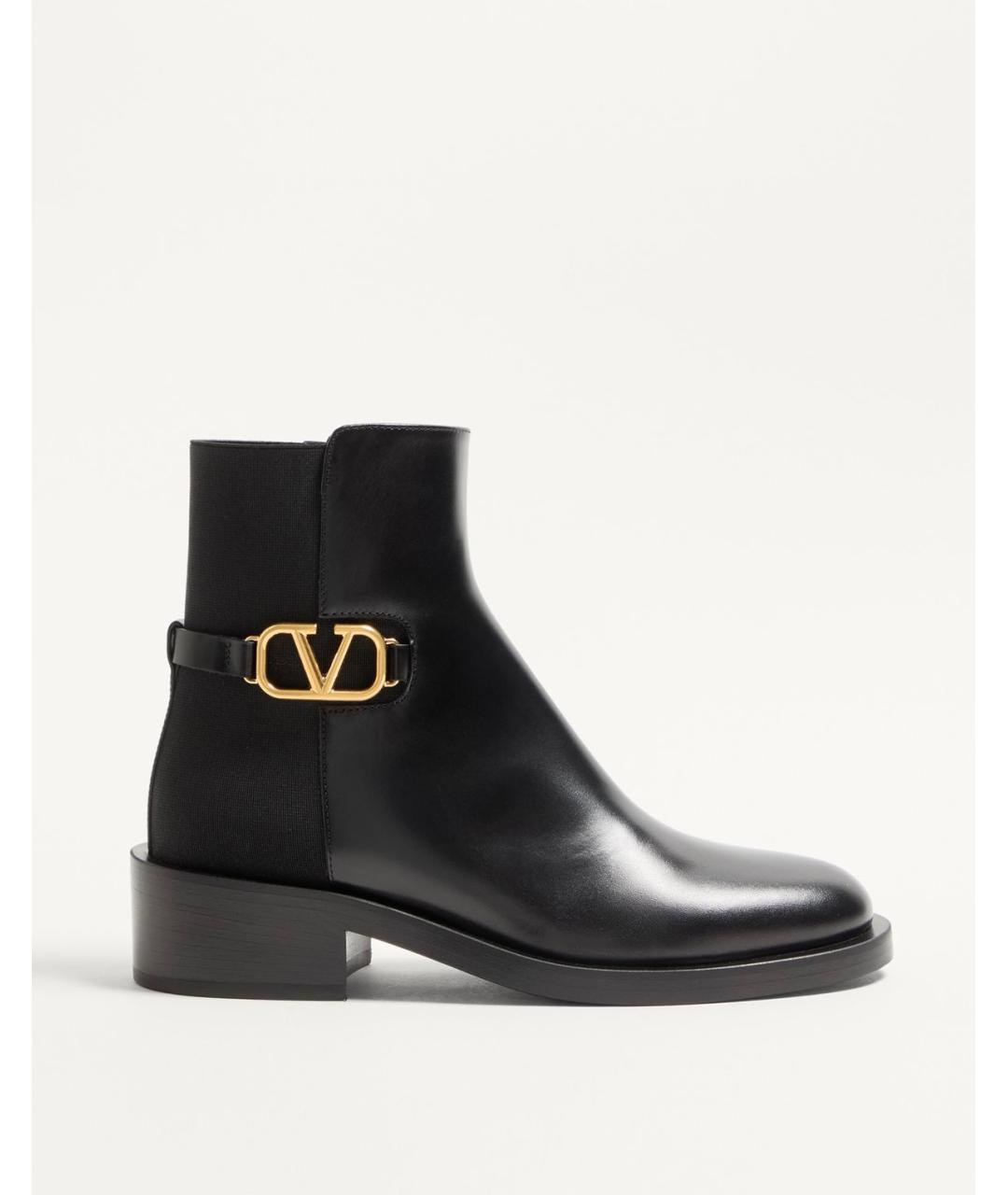 VALENTINO Черные кожаные ботинки, фото 7