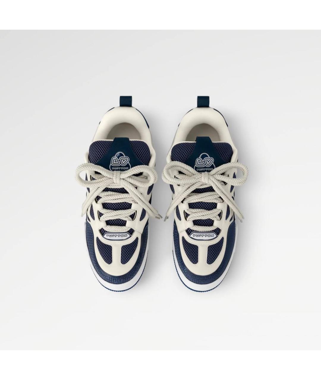 LOUIS VUITTON Синие текстильные высокие кроссовки / кеды, фото 2