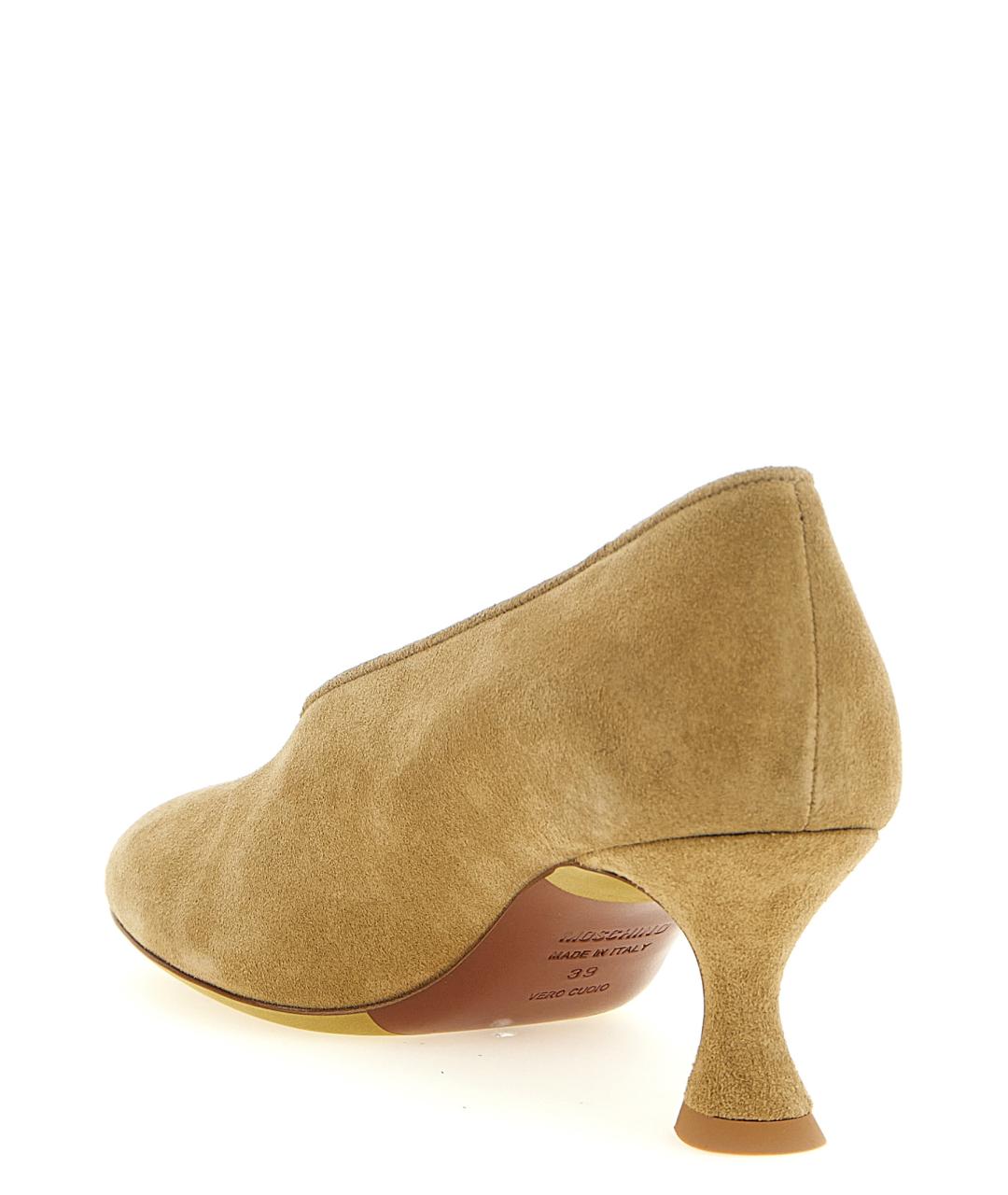 MOSCHINO Бежевые замшевые туфли, фото 3