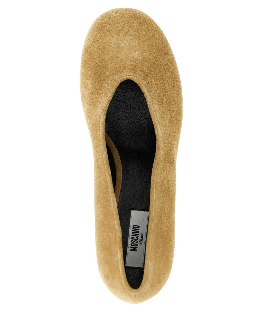 MOSCHINO Бежевые замшевые туфли, фото 4