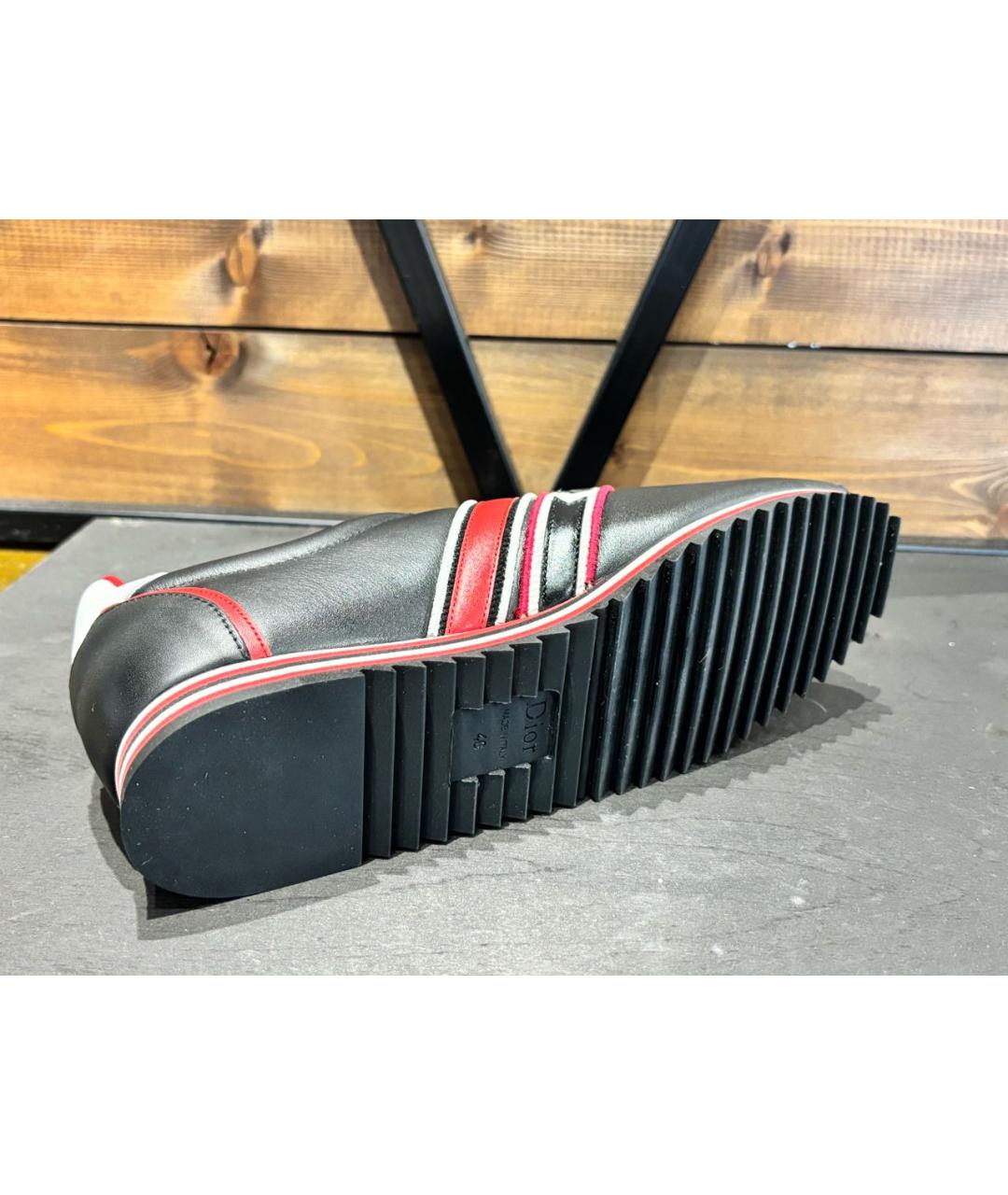 CHRISTIAN DIOR Черные кожаные кеды, фото 5